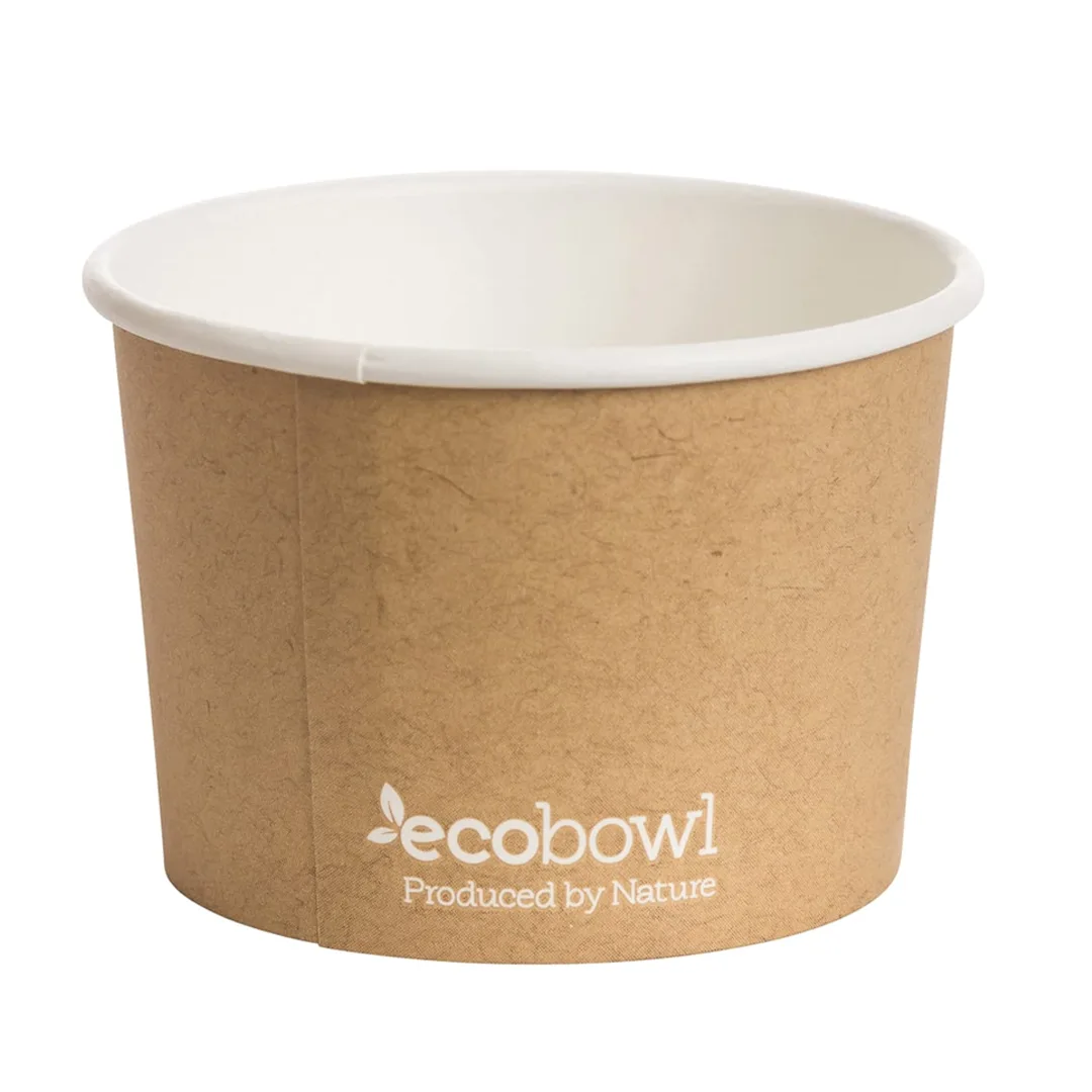 16oz Kraft Eco Bowl Compostable Food Packaging 115mm EW1011 copy