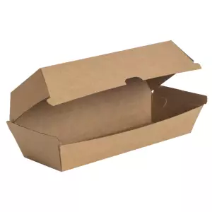 208x70x51mm Hotdog Box Kraft Compostable Food Packaging TP4729 copy