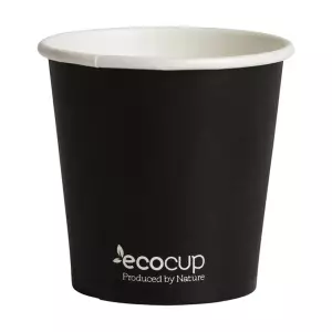 4oz Black Biodegradable Eco Cup 62mm Single Wall EW1000 copy