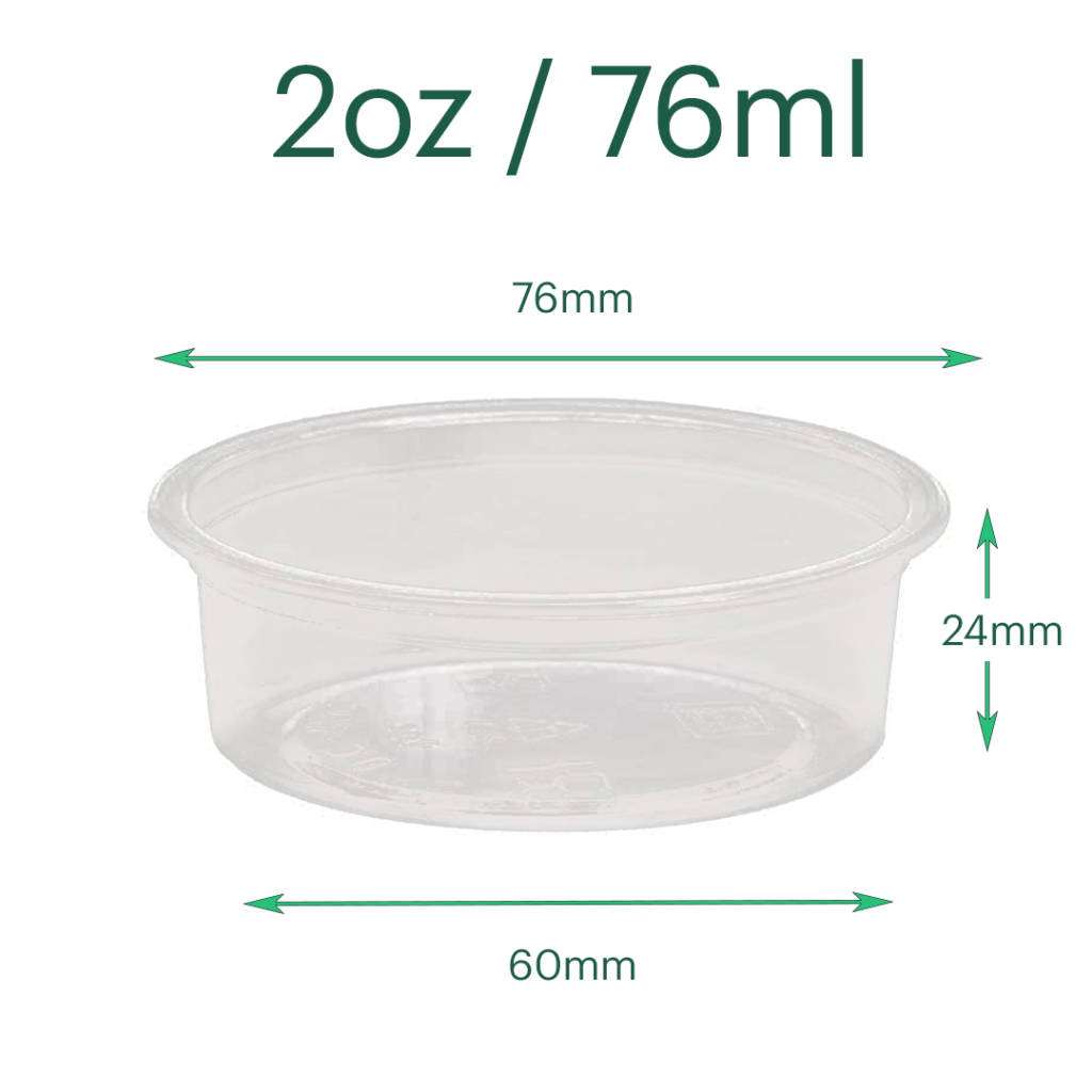 Buy 2oz Portion Pots (Pla) | Eco-Friendly Takeaway Packaging