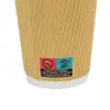 Plastic in product kraft ripple cup