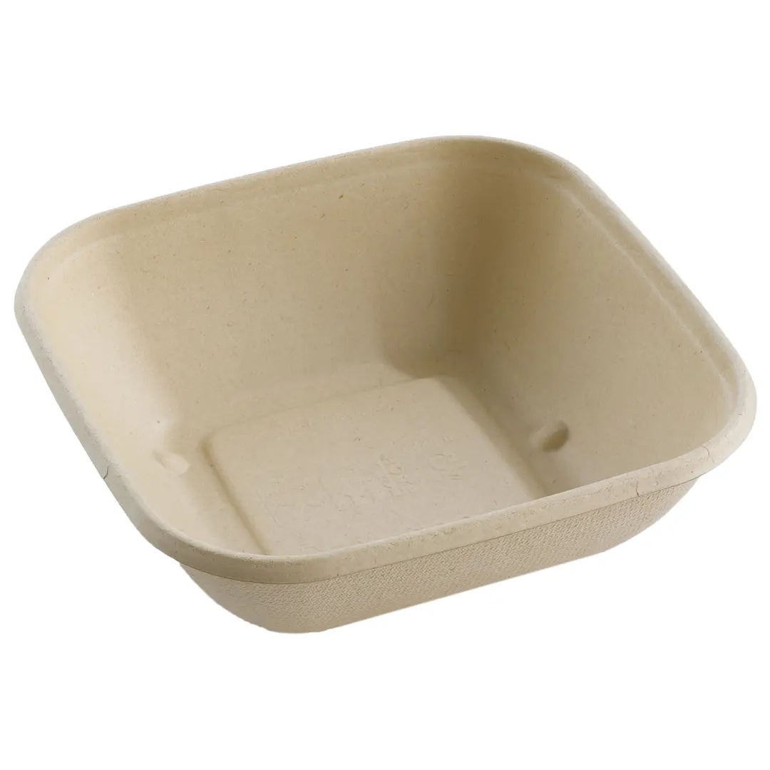 750ml Square Bowl Bagasse Compostable Food Packaging SA2015 copy