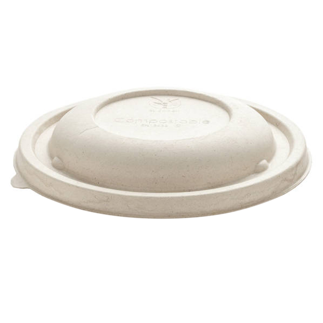 Pulp Buddha Bowl Lid Bagasse Compostable Food Packaging SA4102 and SA2023