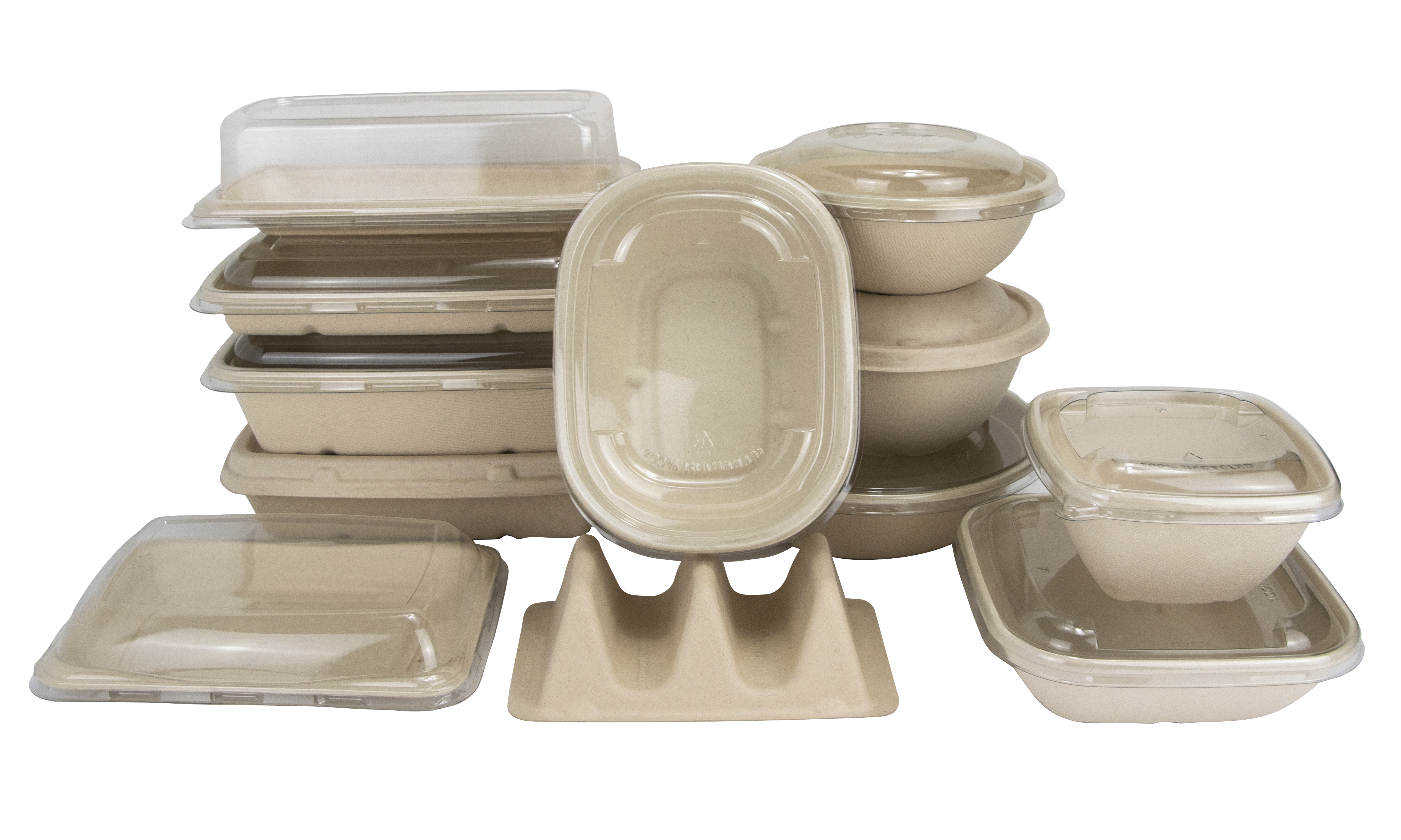 Bagasse BePulp Containers & Lids