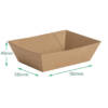180x135x45mm Medium Tray | Kraft Compostable Food Packaging