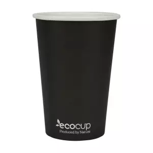 10oz black biodegradable eco cup 80mm rim EW0999 copy