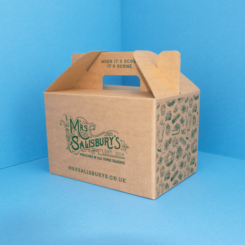 Mrs Salisburys printed gable box