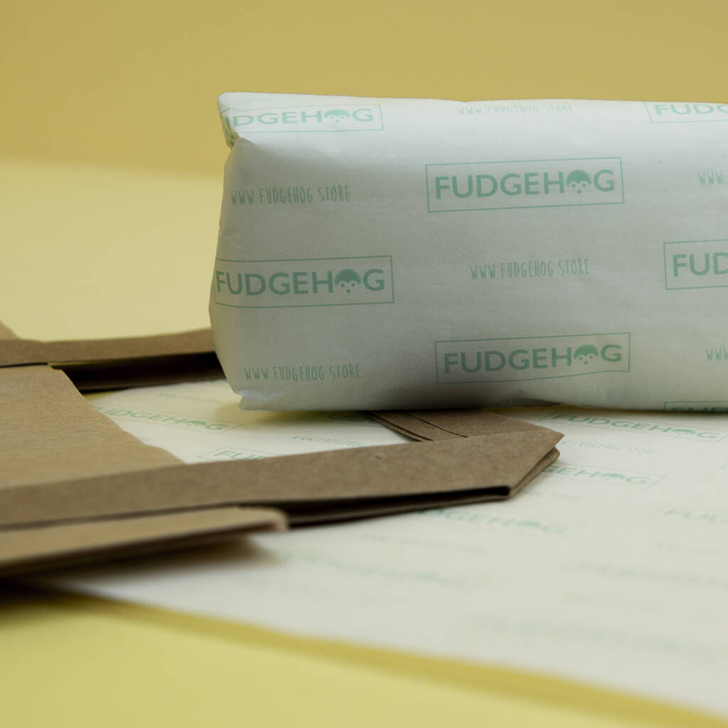 Fudgehog printed greaseproof paper