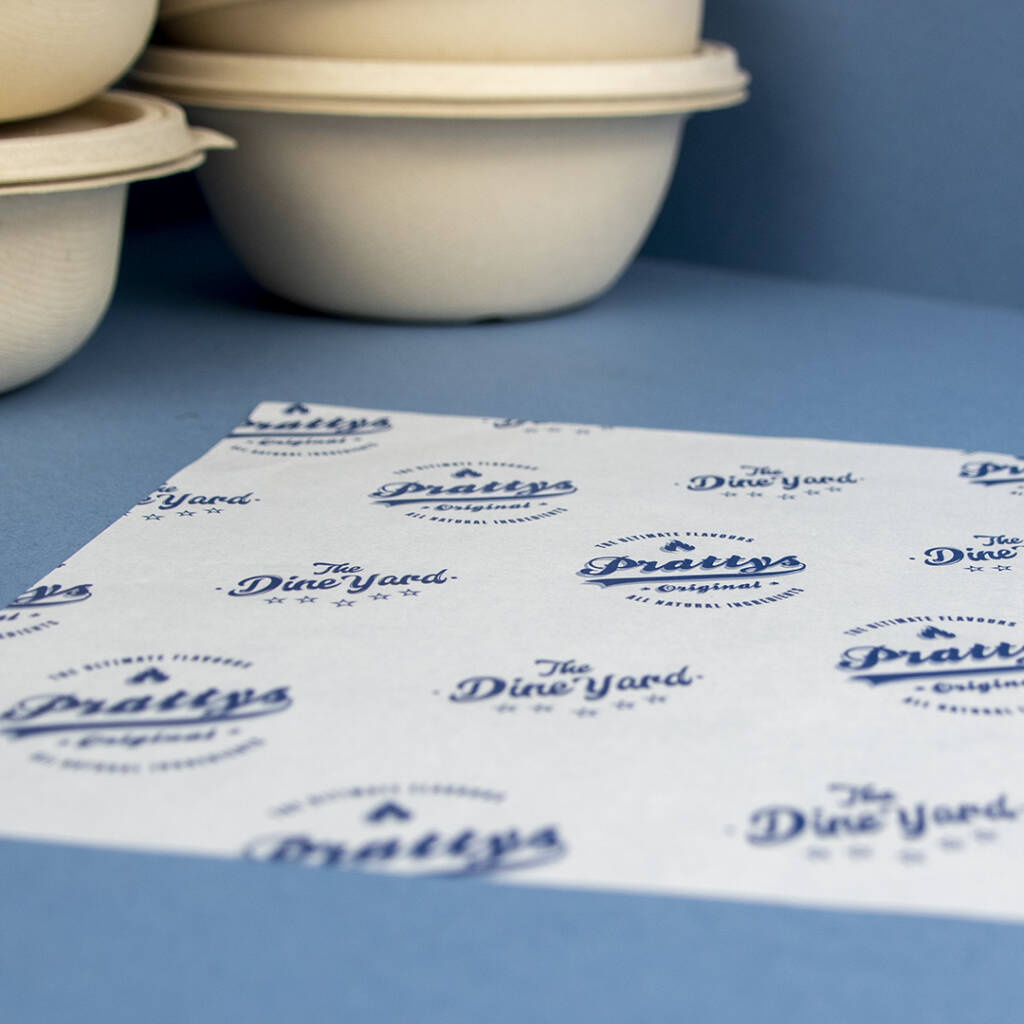The Dine Yard logo greaseproof paper