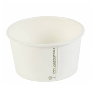 12oz White Eco Bowl Compostable Food Packaging 115mm PM3705 copy