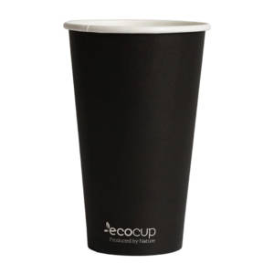 16oz Black Biodegradable Eco Cup 90mm Single Wall EW1003 copy