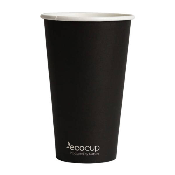 16oz Black Biodegradable Eco Cup 90mm Single Wall EW1003 copy
