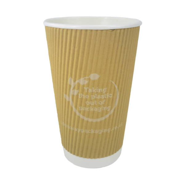 16oz Kraft Ripple Biodegradable Eco Cup 90mm Double wall TP3815 copy