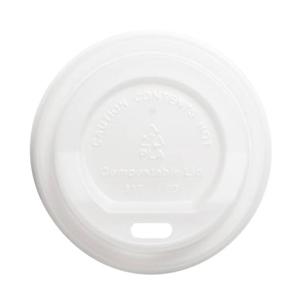 4oz White Biodegradable Eco Coffee Cup Lid 60mm EW1007 copy