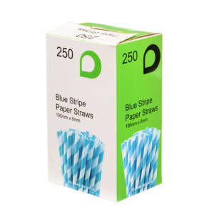 6mm Diameter Blue & White Compostable Paper Straw TP3871 copy