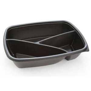 900ml Fastpac 3 Compartment Tray Microwavable Container SA4076