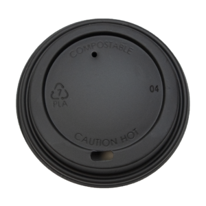 90mm Black CPLA Eco Coffee Cup Lid EW1069 NEW copy