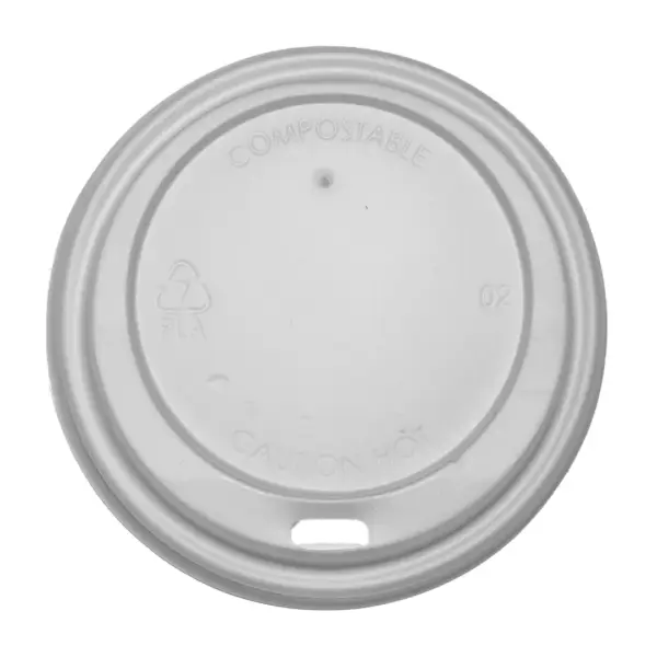 6-10oz White Biodegradable CPLA Cup Lid EW5370 copy