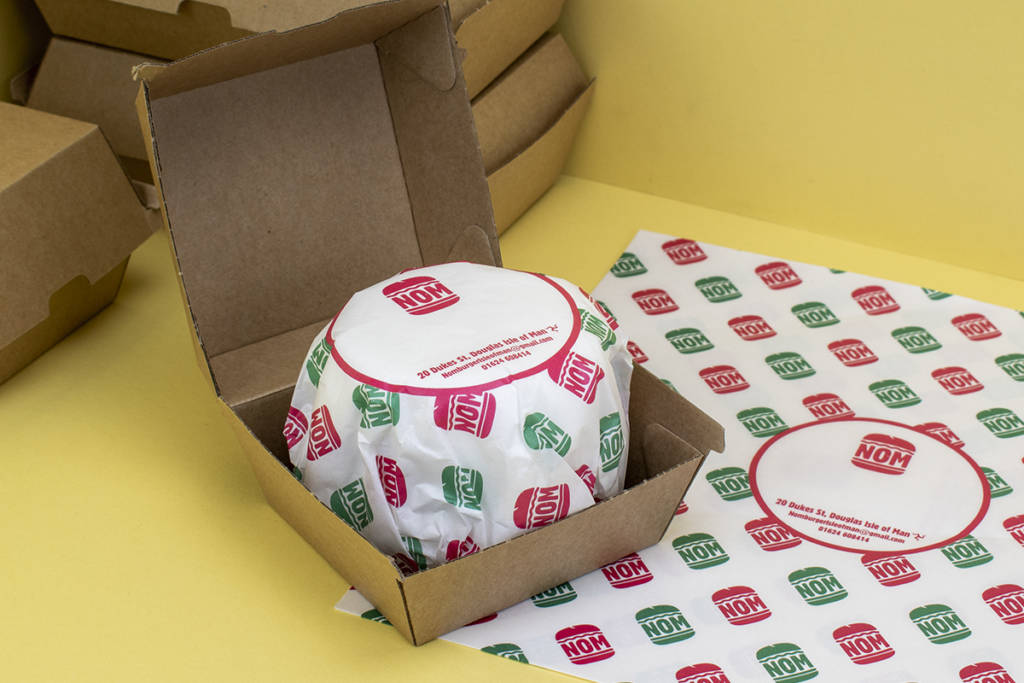 Nom Greaseproof Paper & Burger Boxes copy
