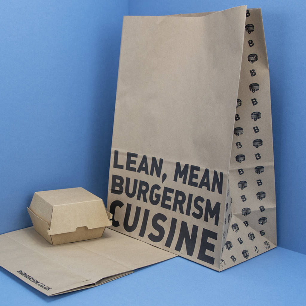 Burger house printed takeaway bags